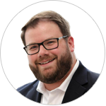 Justin Dewberry, Psychologist, middle-aged man with beard and glasses