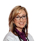 Janice Johnston, family physician, blond middle age female wearing glasses