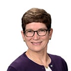 Tish Wakefield, Therapist, middle-age woman with a short hair and glasses